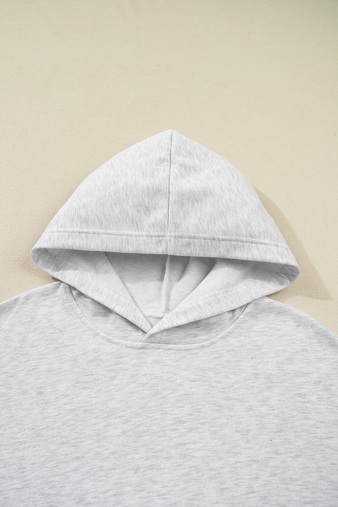 Camo Patchwork Drop Shoulder Kangaroo Pocket Plus Size Hoodies