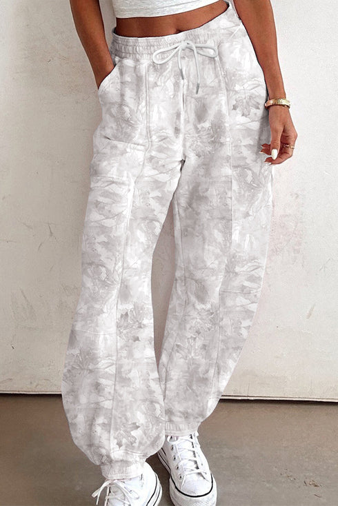 Camo Print Baggy Drawstring Active Jogger Sweatpants
