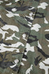Camo Print Chest Pockets Loose Fit Denim Jacket