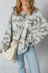 Camouflage Exposed Seam Patchwork Drop Shoulder Pullover Sweatshirt