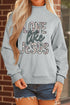 Camouflage Letter Print Faith Inspired Mock Neck Sweatshirt
