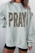 Camouflage Letter Print Mock Neck Baggy Pullover Sweatshirt