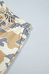 Camouflage Mock Neck Long Sleeve Top Short Set