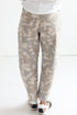 Camouflage Pattern Pocket Rivet Ankle Length Harem Fit Jeans