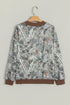 Camouflage Print Baggy Silhouette Western Inspired Pullover Sweatshirt
