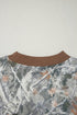 Camouflage Print Baggy Silhouette Western Inspired Pullover Sweatshirt