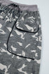 Camouflage Print Drawstring Waist Cargo Barrel Pants