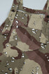 Camouflage Print Leopard Detail Loose Denim Overall Jumpsuit