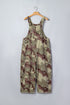 Camouflage Print Leopard Detail Loose Denim Overall Jumpsuit