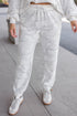 Camouflage Print Mock Neck Long Sleeve Loungewear Set