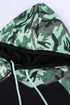 Camouflage Print Raglan Sleeve Hoodie