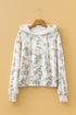 Camouflage Print Relaxed Drawstring Active Pullover Hoodie