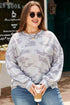 Camouflage Print Round Neck Long Sleeve Sweatshirt
