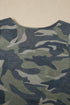 Camouflage Print Slim Tank Drawstring Western Pant Set
