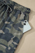 Camouflage Print Slim Tank Drawstring Western Pant Set