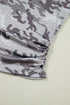 Camouflage Print Soft Stretch Casual T Shirt