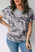 Camouflage Print Soft Stretch Casual T Shirt