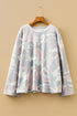 Camouflage Print Western Drop Shoulder Long Sleeve Top