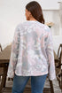 Camouflage Print Western Drop Shoulder Long Sleeve Top