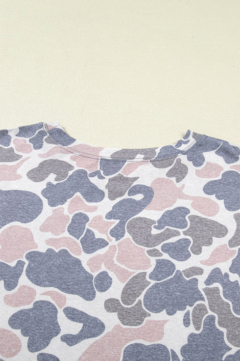 Camouflage Print Western Style Two Piece Loungewear Set