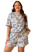Camouflage Print Western Style Two Piece Loungewear Set