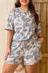 Camouflage Print Western Style Two Piece Loungewear Set