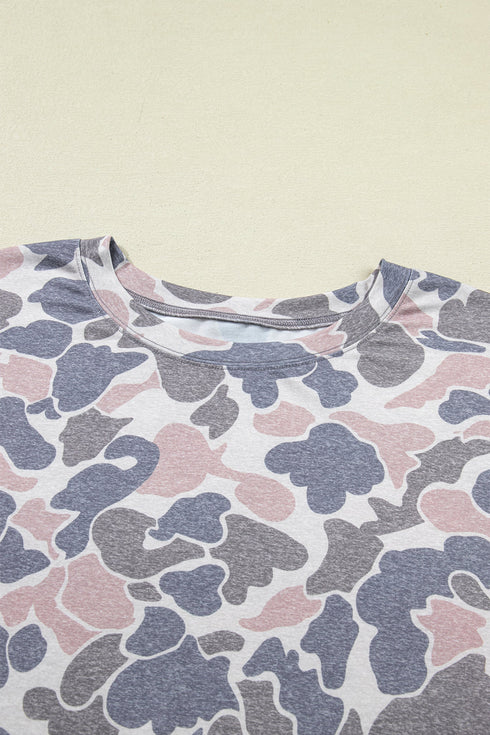 Camouflage Print Western Style Two Piece Loungewear Set