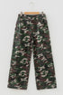Camouflage Print Wide Leg Cargo Utility Denim Jeans