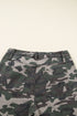 Camouflage Print Wide Leg Cargo Utility Denim Jeans
