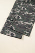 Camouflage Print Wide Leg Cargo Utility Denim Jeans