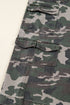 Camouflage Print Wide Leg Cargo Utility Denim Jeans
