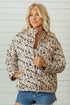 Camouflage Quilted Metal Button Collared Puffer Coat