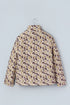 Camouflage Quilted Metal Button Collared Puffer Coat