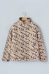 Camouflage Quilted Metal Button Collared Puffer Coat