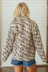 Camouflage Quilted Metal Button Collared Puffer Coat