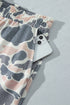 Camouflage Round Neck Drop Shoulder Pullover Lounge Set
