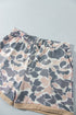 Camouflage Round Neck Drop Shoulder Pullover Lounge Set