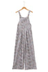 Camouflage Twist Ribbed Sleeveless Full Length Corded Jumpsuit