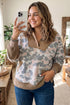 Camouflage Waffle Knit Patchwork Half Zip Hoodie