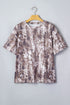 Camouflage Woodland Print Drop Shoulder Western Tunic Tee