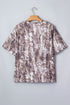Camouflage Woodland Print Drop Shoulder Western Tunic Tee
