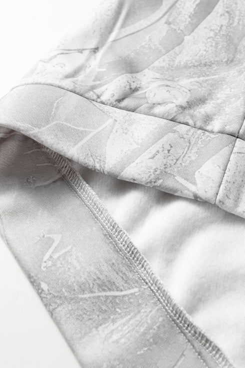 Camouflage Woodland Print Relaxed Sporty Pullover Hoodie
