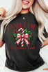 Candy Cane Bow Letter Graphic Christmas Tee