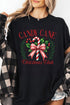 Candy Cane Bow Letter Graphic Christmas Tee