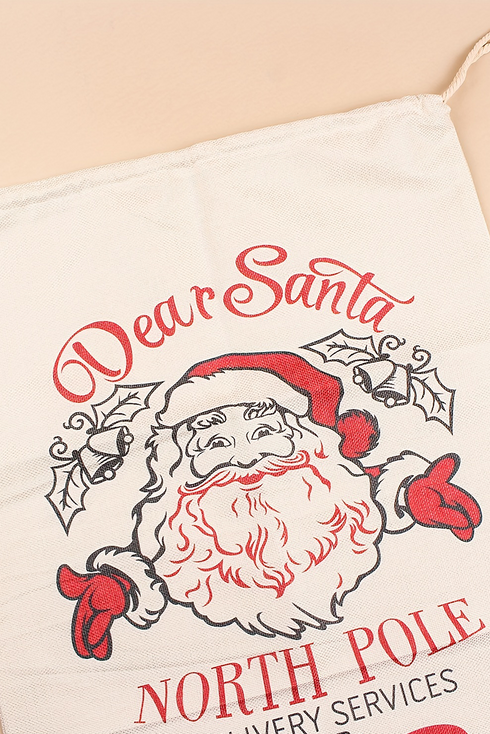 Canvas Drawstring Graphic Print Reusable Gift Bag