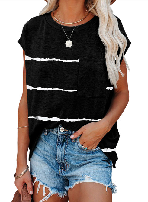 Cap Short Sleeve T-Shirt With Pocket