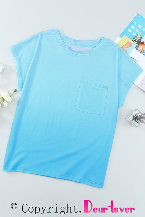 Cap Short Sleeve T-Shirt With Pocket