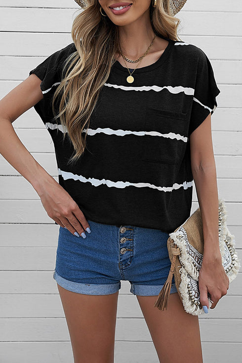 Cap Short Sleeve T-Shirt With Pocket