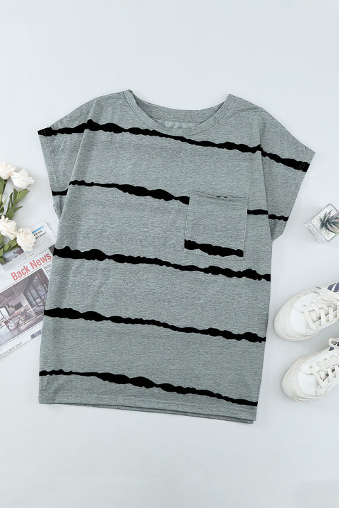 Cap Short Sleeve T-Shirt With Pocket