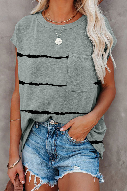 Cap Short Sleeve T-Shirt With Pocket